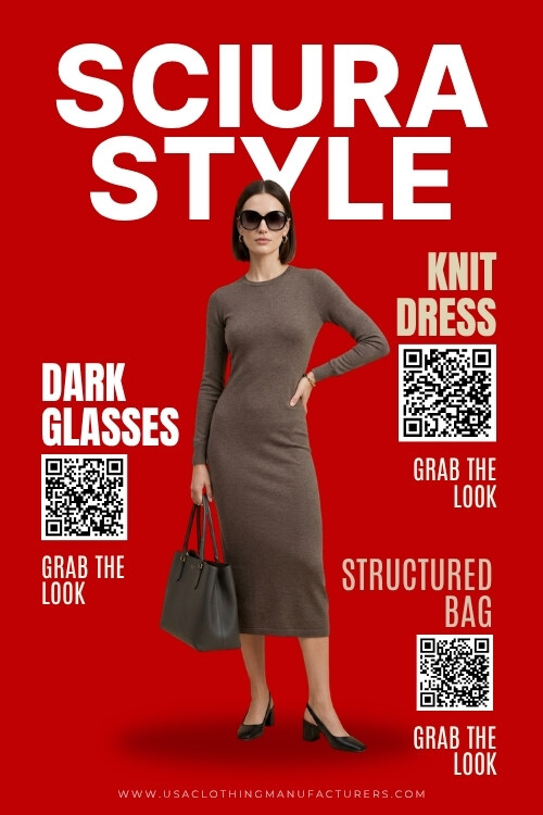 Knit Dress with Structured Bag and Sunglasses Sciura Style Fashion Tips