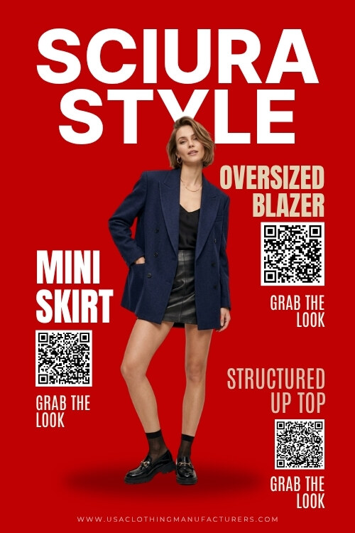 Oversized Blazer with Mini Skirt and Top Sciura Style Attire Ideas