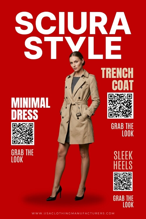 Trench Coat with Minimal Dress and Heels Sciura Style Look