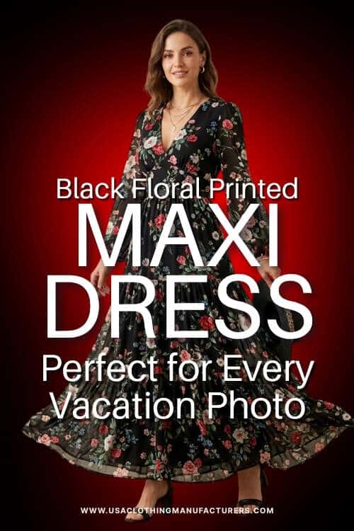 Travel-Friendly Maxi Dresses Black Floral Printed Maxi Dress Looks