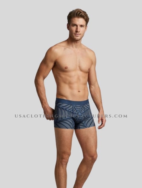 3d spider web printed mens trunk supplier