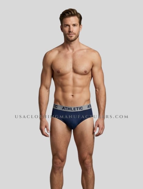wholesale blue and grey athletic brief