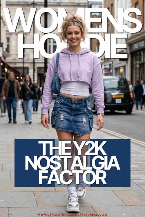 The Y2K Nostalgia Factor Womens Hoodie Inventory for Boutiques
