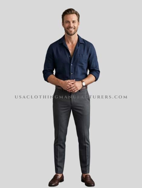 mens tailored trousers with shirt wholesale