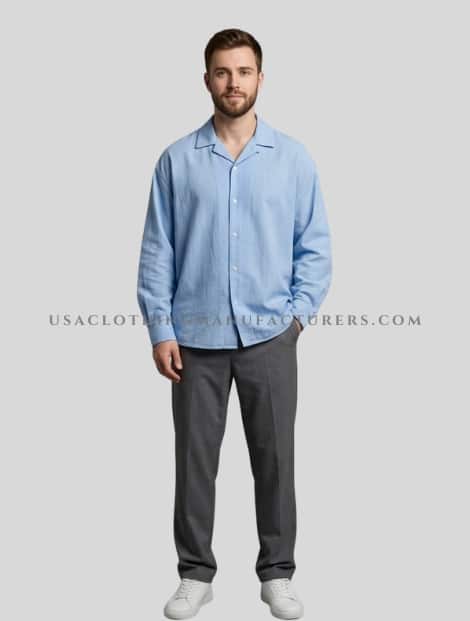 oversized linen shirt for men wholesale