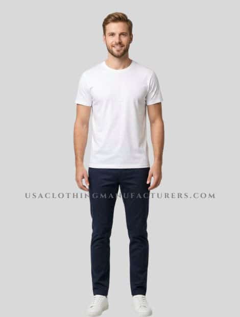 wholesale crisp white tee for men