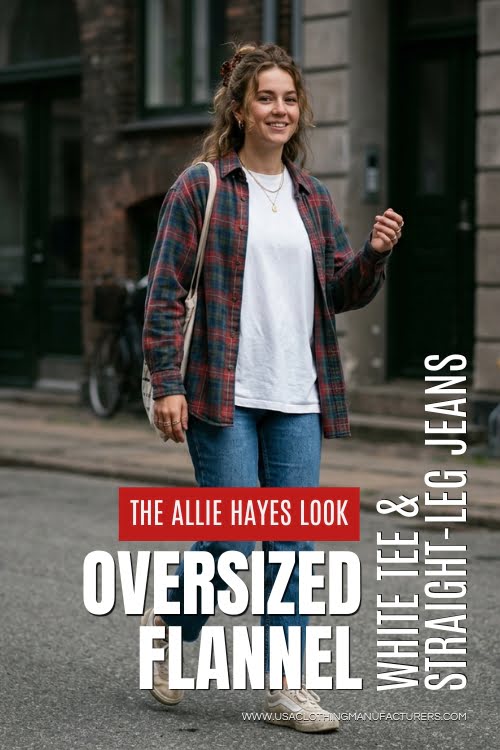 Soft-Girl Energy in Sneakers Allie Hayes in Oversized Flannel