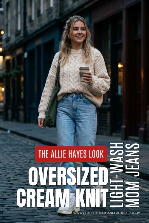 The Allie Hayes in Oversized Cream Knitwear