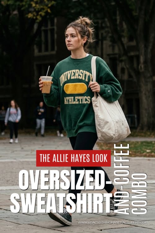 The Oversized-Sweatshirt-And-Coffee Combo Allie Hayes in Oversized Sweatshirt