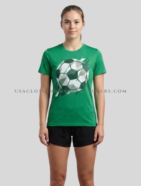 Wholesale Green Football Print Dry Fit Shirts green football print dry fit shirts manufacturer