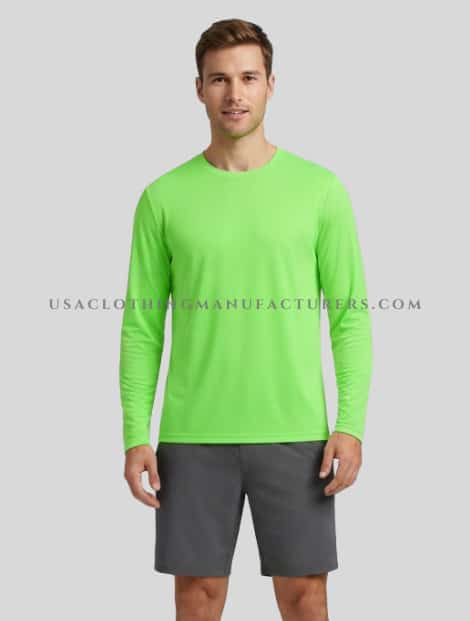 Wholesale Neon Green Seamless Dry Fit Shirt for Men neon green seamless dry fit shirt for men manufacturer