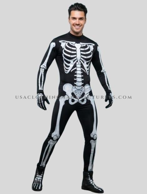 skeleton halloween costume for men supplier