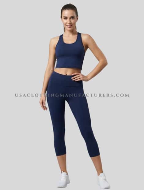 Wholesale Crop Top with Capri Leggings for Yoga crop top with capri leggings for yoga manufacturer