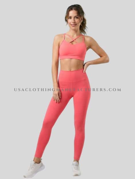 Wholesale Cross Neck Bra with High-Waist Leggings cross neck bra with high-waist leggings manufacturer