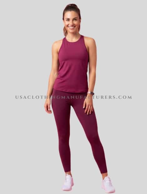 Loose Fit Tank Top with Yoga Leggings Manufacturer wholesale loose fit tank top with yoga leggings