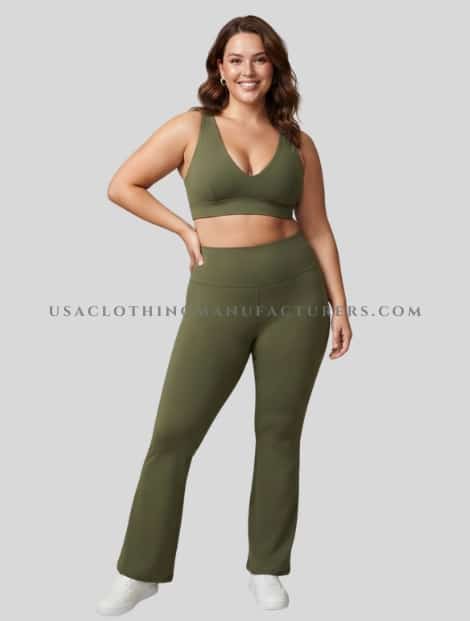 Plus Size Sports Bra with Flared Leggings Wholesaler plus size sports bra with flared leggings supplier