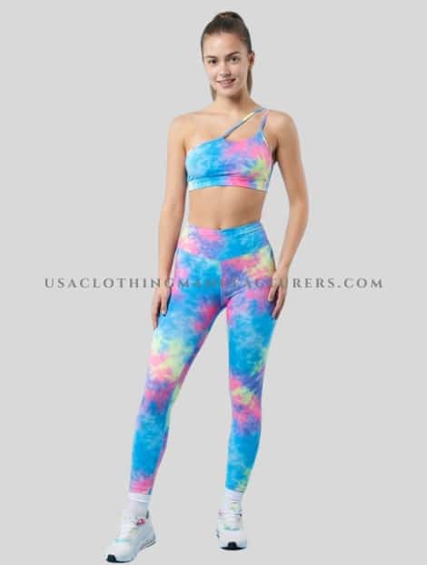 tie dye yoga clothing set for women supplier